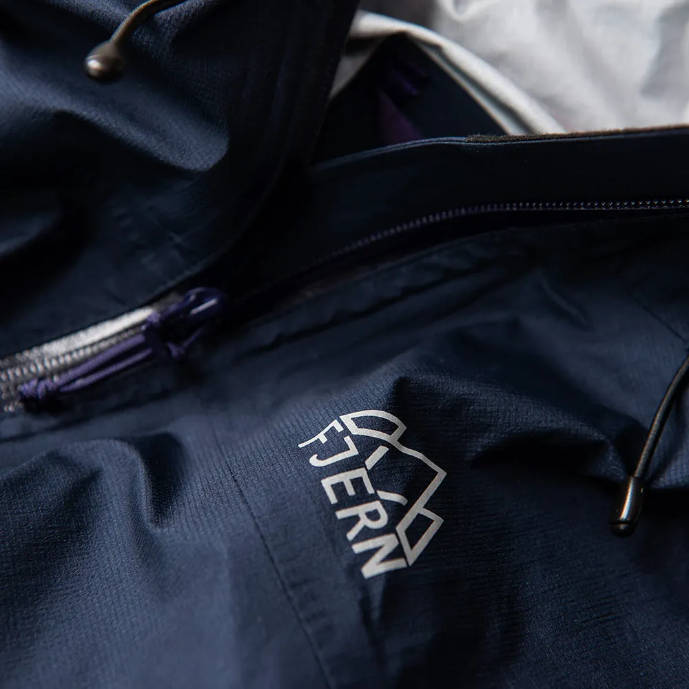 Womens Skjold Packable Waterproof Jacket (Navy/Purple)